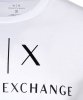 T-shirt Armani Exchange duże logo koszulka męska biała bawełniana